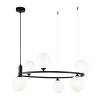 Maytoni Ring hanglamp 6-lamps zwart/wit