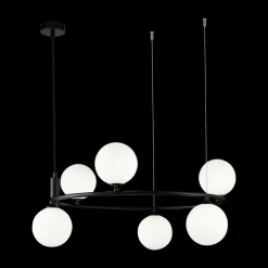 Maytoni Ring hanglamp 6-lamps zwart/wit