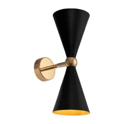 Maytoni Vesper wandlamp 2-lamps zwart/goud