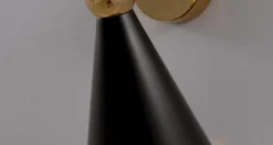 Maytoni Vesper wandlamp 2-lamps zwart/goud