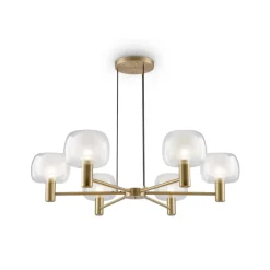 Maytoni Vision hanglamp, goud, 6-lamps