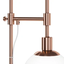 Maytoni vloerlamp Erich, messing rosé, glas/metaal, 1-lamp.