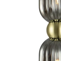 Maytoni wandlamp Antic, 2-lamps, goud/grijs, glas