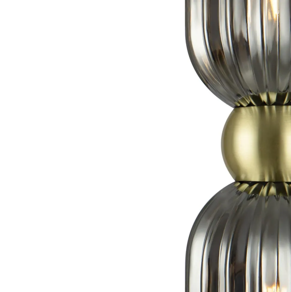 Maytoni wandlamp Antic, 2-lamps, goud/grijs, glas