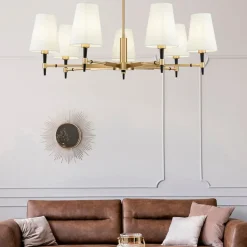 Maytoni Zaragoza kroonluchter 7-lamps textiel kap