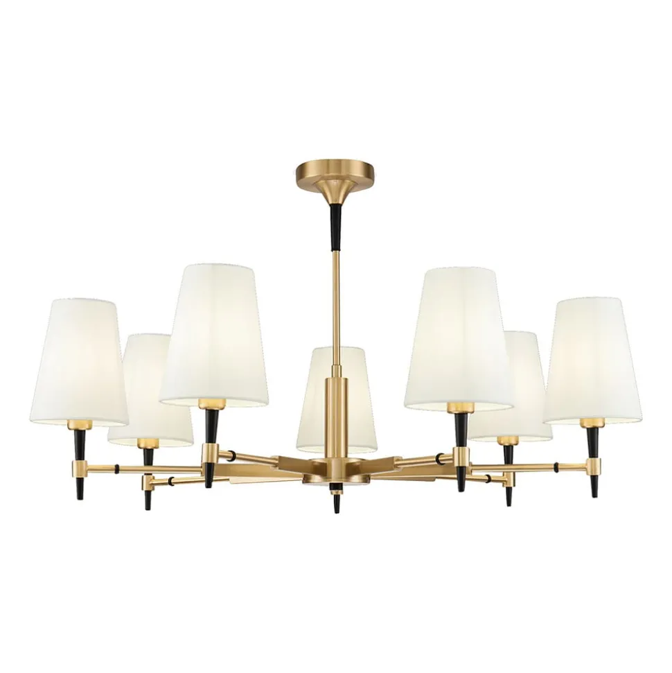 Maytoni Zaragoza kroonluchter 7-lamps textiel kap