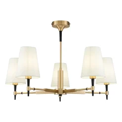 Maytoni Zaragoza kroonluchter 5-lamps stoffen kap