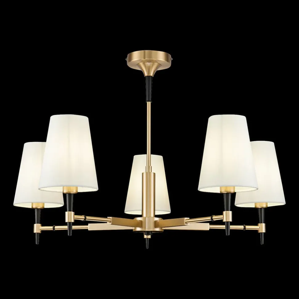 Maytoni Zaragoza kroonluchter 5-lamps stoffen kap