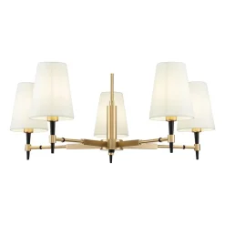 Maytoni Zaragoza kroonluchter 5-lamps stoffen kap