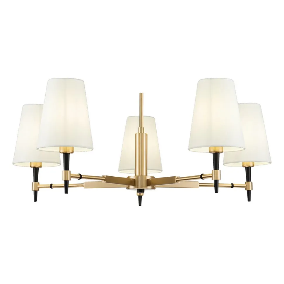 Maytoni Zaragoza kroonluchter 5-lamps stoffen kap