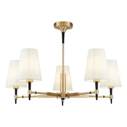 Maytoni Zaragoza kroonluchter 5-lamps stoffen kap