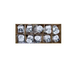 MEGAMAN LED inbouwspot Tego Slim, 10 stuks, 2.800 K, nikkel