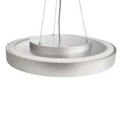 Menkar LED hanglamp, zilverkleurig, Ø 80 cm, CCT, omhoog/omlaag