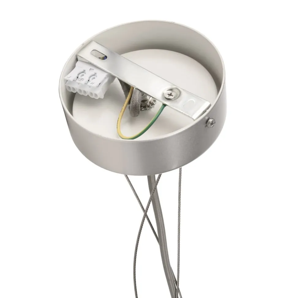 Menkar LED hanglamp, zilverkleurig, Ø 80 cm, CCT, omhoog/omlaag