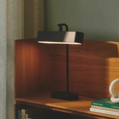 Merlin bureaulamp, metaal, zwart