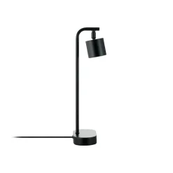 Merlin bureaulamp, metaal, zwart