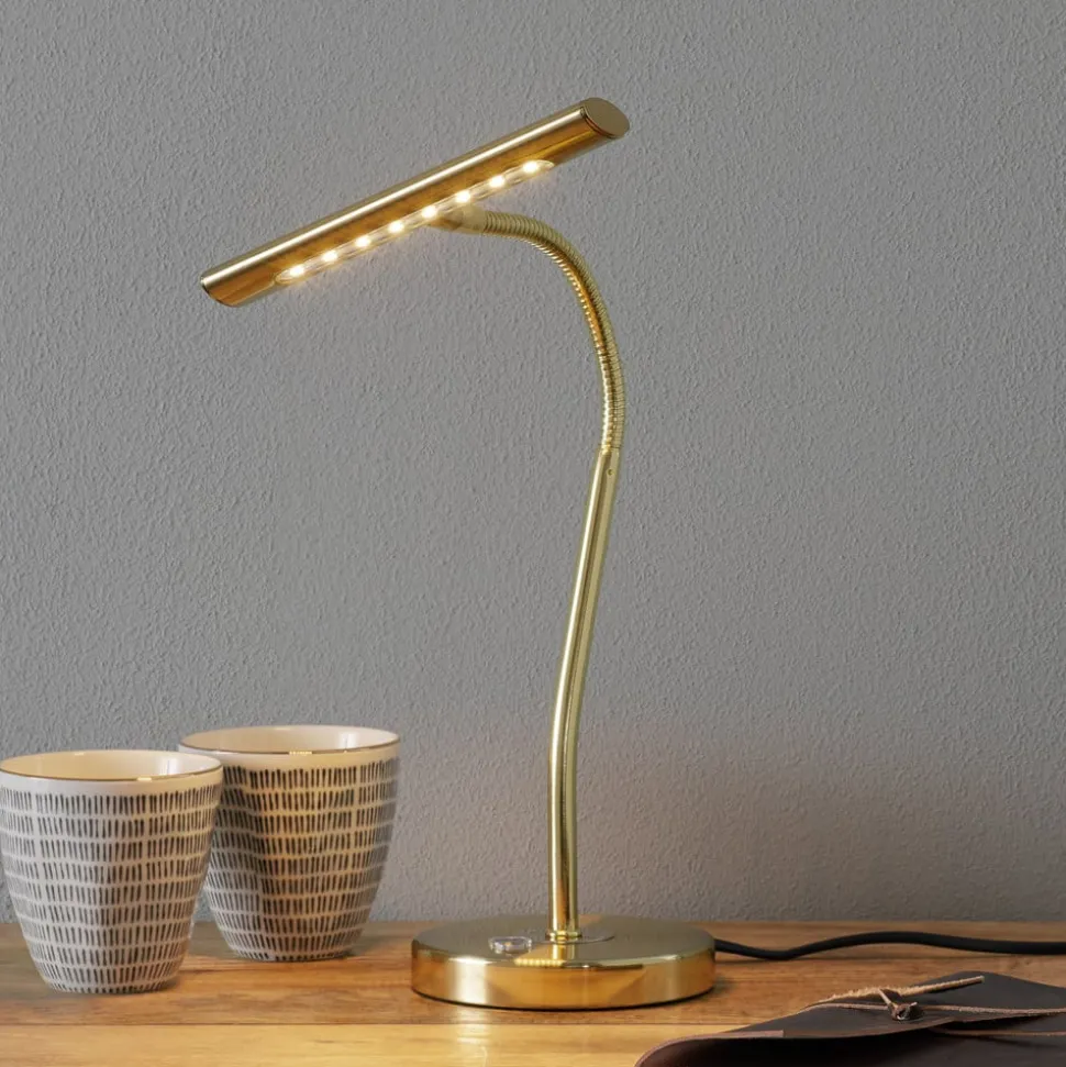 Messing LED tafellamp Curtis