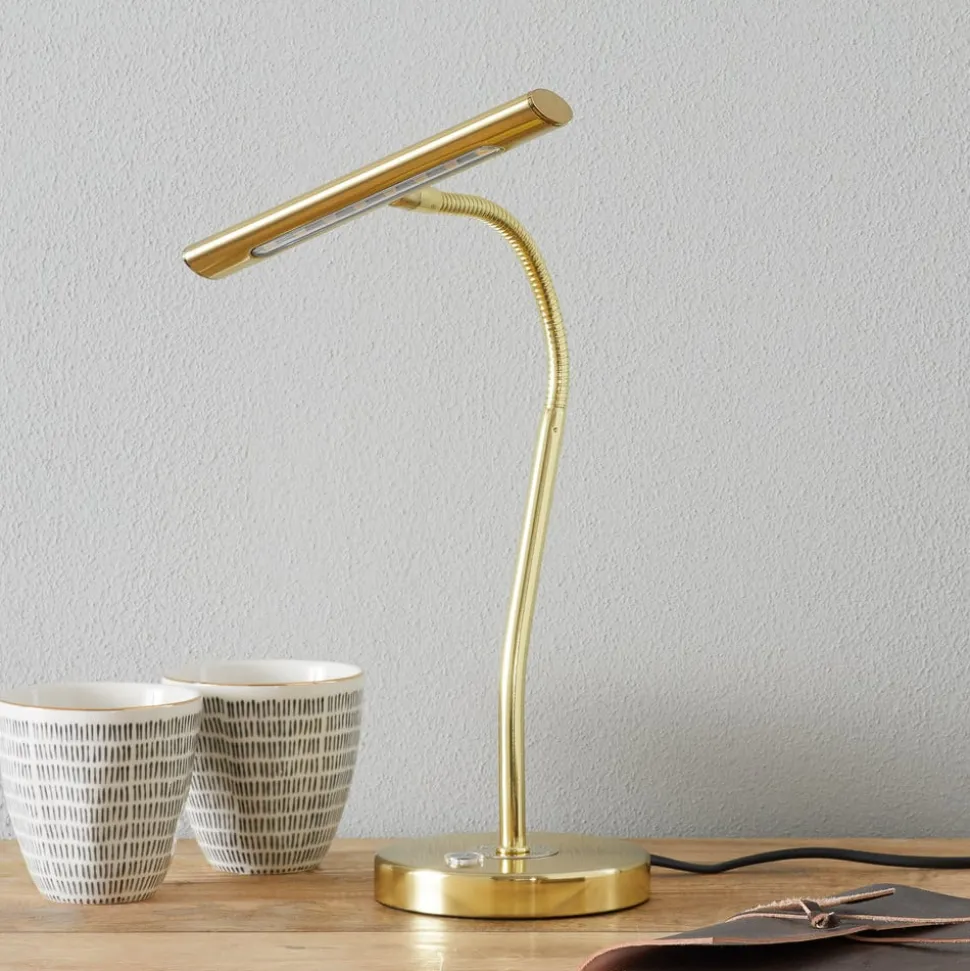 Messing LED tafellamp Curtis