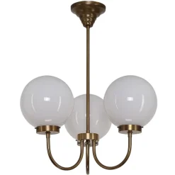 Messing-kroonluchter D119, 3-lamps
