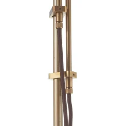 Messing-vloerlamp Alwine, 2-lichts