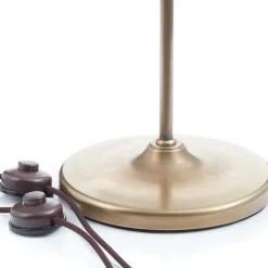 Messing-vloerlamp Alwine, 2-lichts