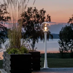 Met heldere bol - Tuinpadverlichting Linus wit