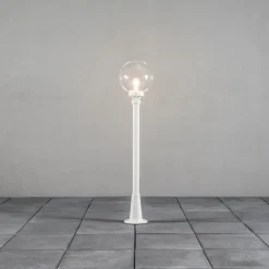 Met heldere bol - Tuinpadverlichting Linus wit