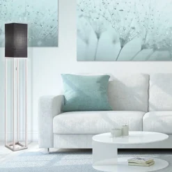 Met trekschakelaar - textiel-vloerlamp Mira