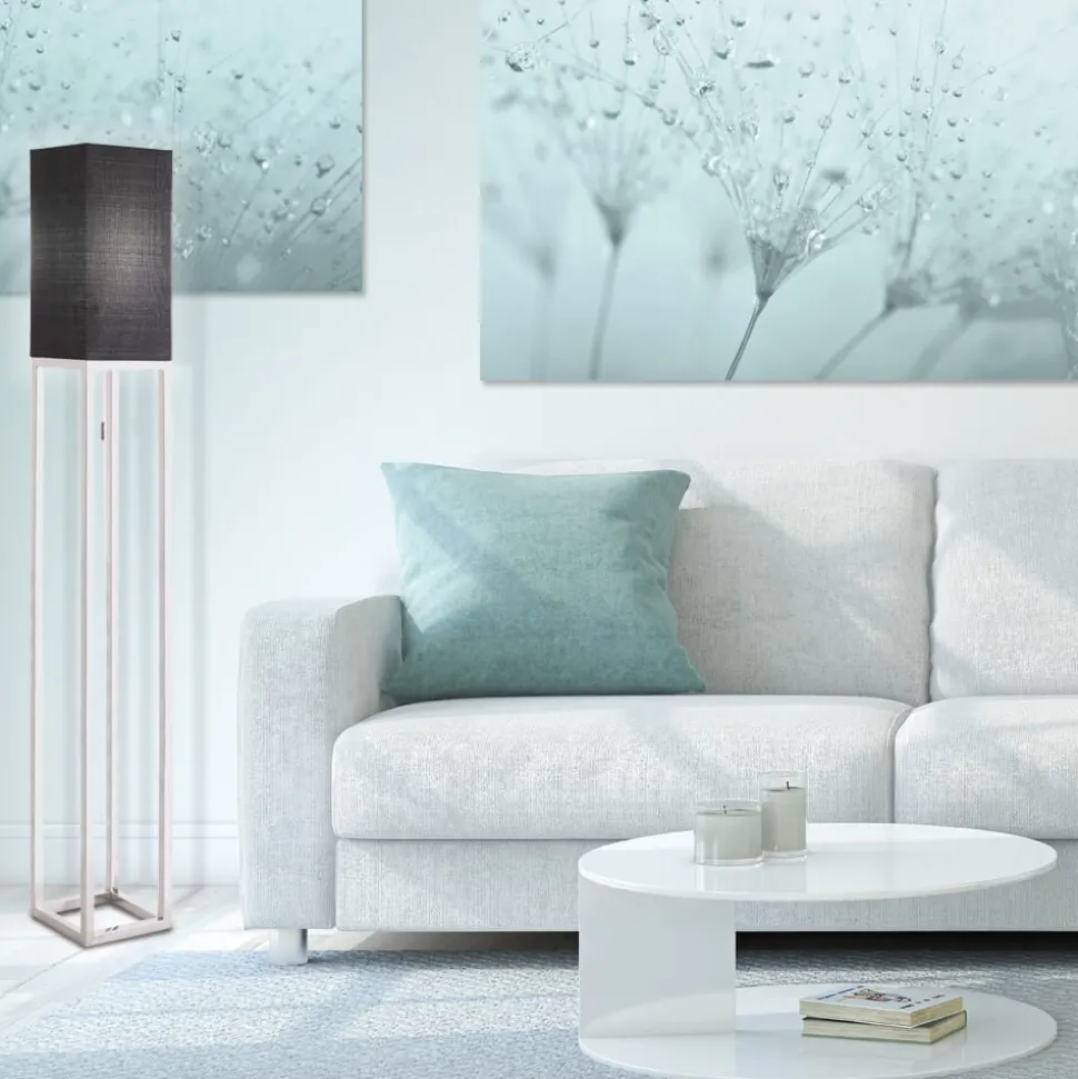 Met trekschakelaar - textiel-vloerlamp Mira