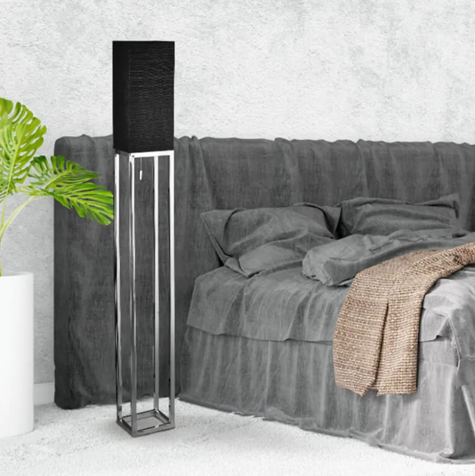 Met trekschakelaar - textiel-vloerlamp Mira