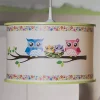 Met uilenmotief bedrukte hanglamp Uil