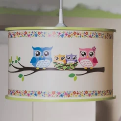Met uilenmotief bedrukte hanglamp Uil