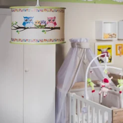 Met uilenmotief bedrukte hanglamp Uil