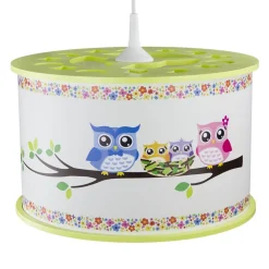 Met uilenmotief bedrukte hanglamp Uil