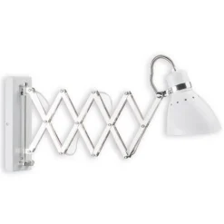 Metalen schaarlamp Kordian, wit