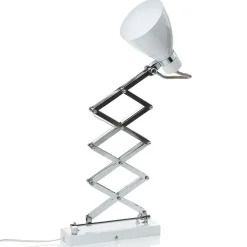 Metalen schaarlamp Kordian, wit