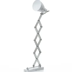 Metalen schaarlamp Kordian, wit