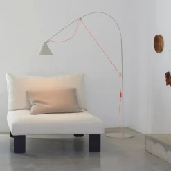 midgard AYNO L vloerlamp grijs/oranje 3.000K