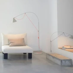 midgard AYNO L vloerlamp grijs/oranje 3.000K