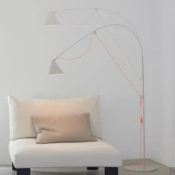 midgard AYNO L vloerlamp grijs/oranje 3.000K