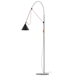 midgard AYNO L vloerlamp zwart/oranje 3.000K