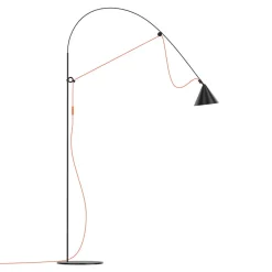 midgard AYNO L vloerlamp zwart/oranje 3.000K