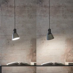 midgard hanglamp K831, geëmailleerd betongrijs