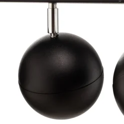 Midnight plafondspot in zwart, 3-lamps lang