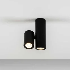 Milan Kronn plafondspot 2-lamps zwart