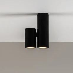 Milan Kronn plafondspot 2-lamps zwart