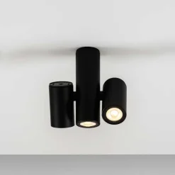 Milan Kronn plafondspot 3-lamps zwart