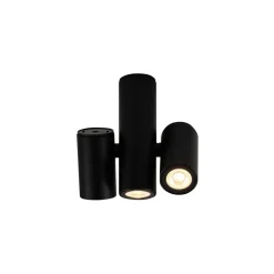 Milan Kronn plafondspot 3-lamps zwart