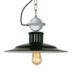 Milstone - industriële pendellamp in zwart