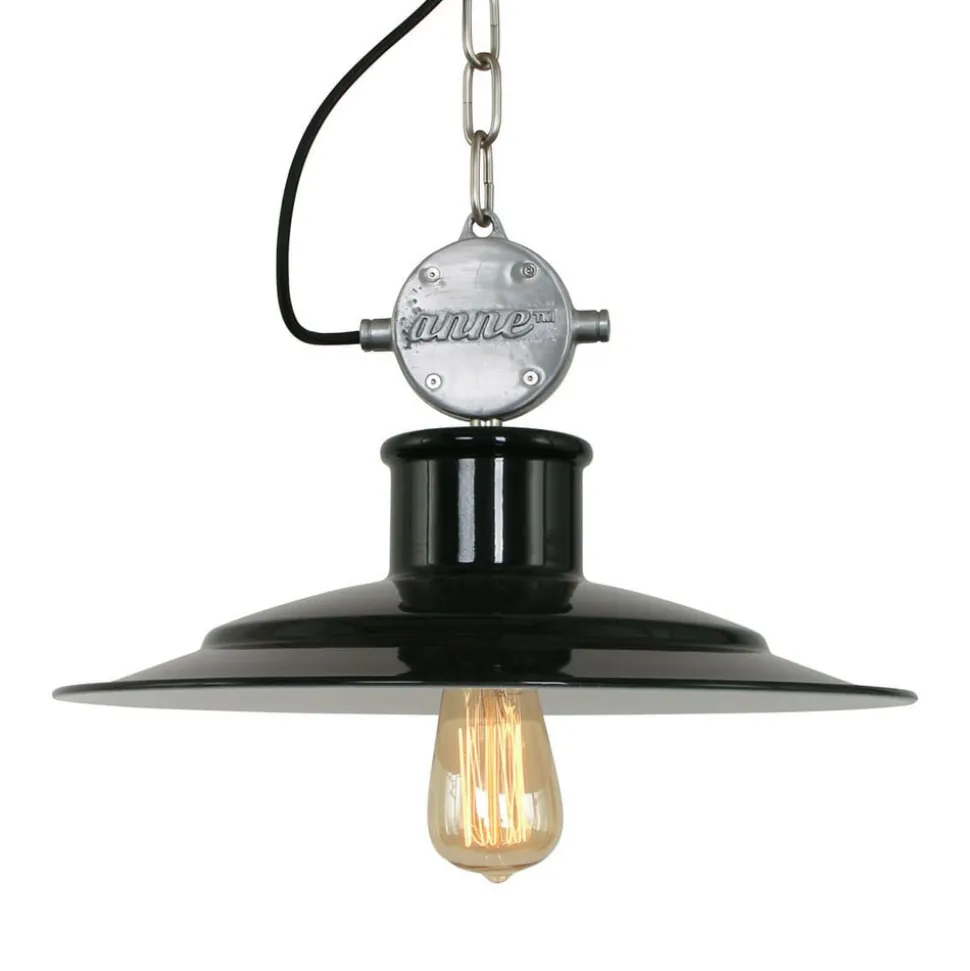 Milstone - industriële pendellamp in zwart